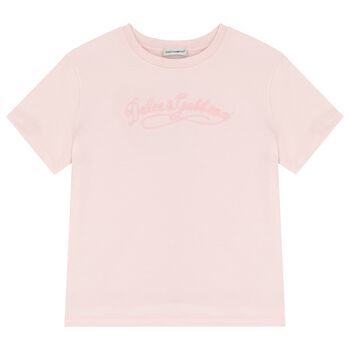 Girls Pink Logo T-Shirt 