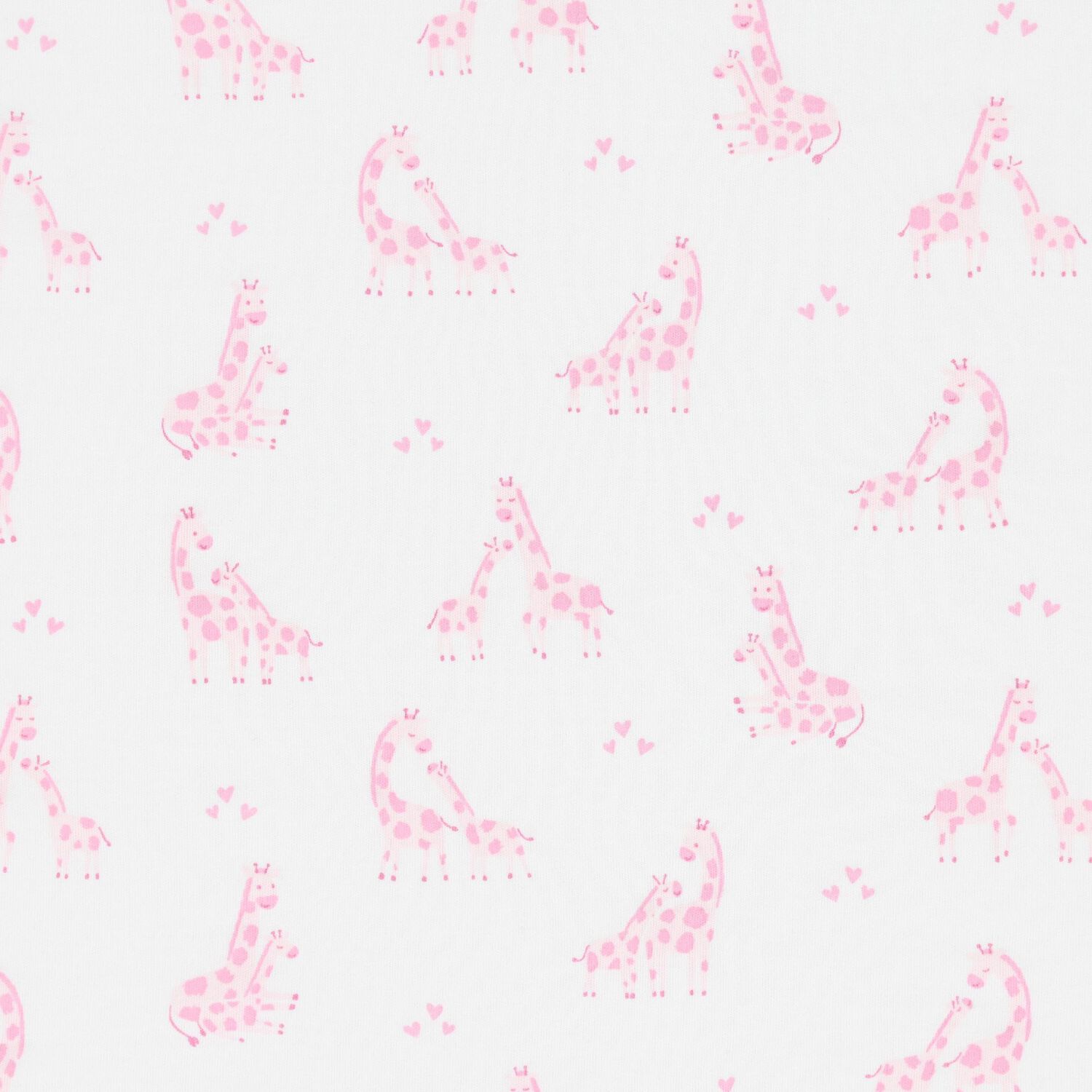 Baby Girls White & Pink Giraffe Blanket, 1, hi-res image number null