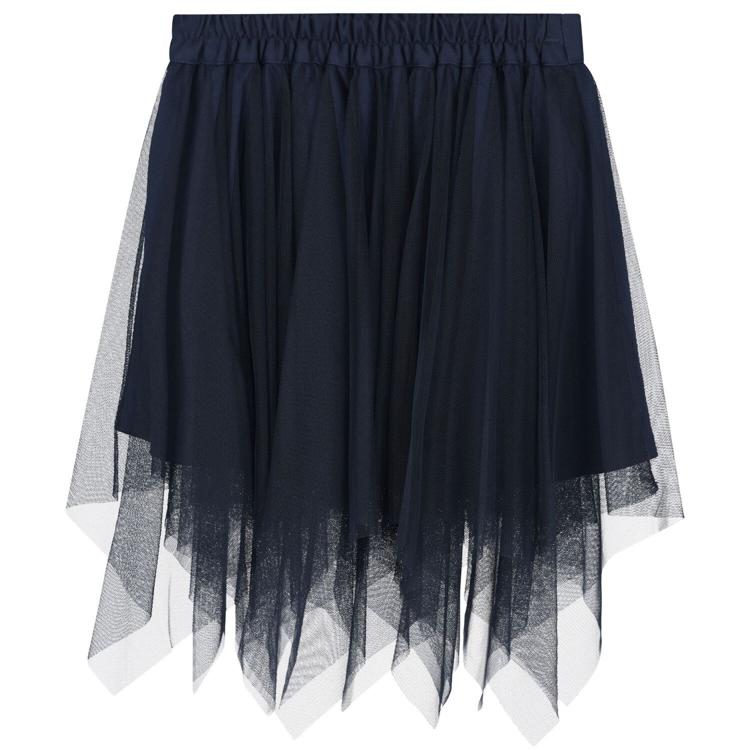Girls Navy Blue Tulle Skirt, 1, hi-res