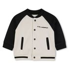 Younger Boys Black, Beige & White Logo Tracksuit Set, 1, hi-res
