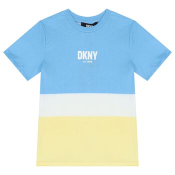 Boys Blue & Yellow Logo T-Shirt