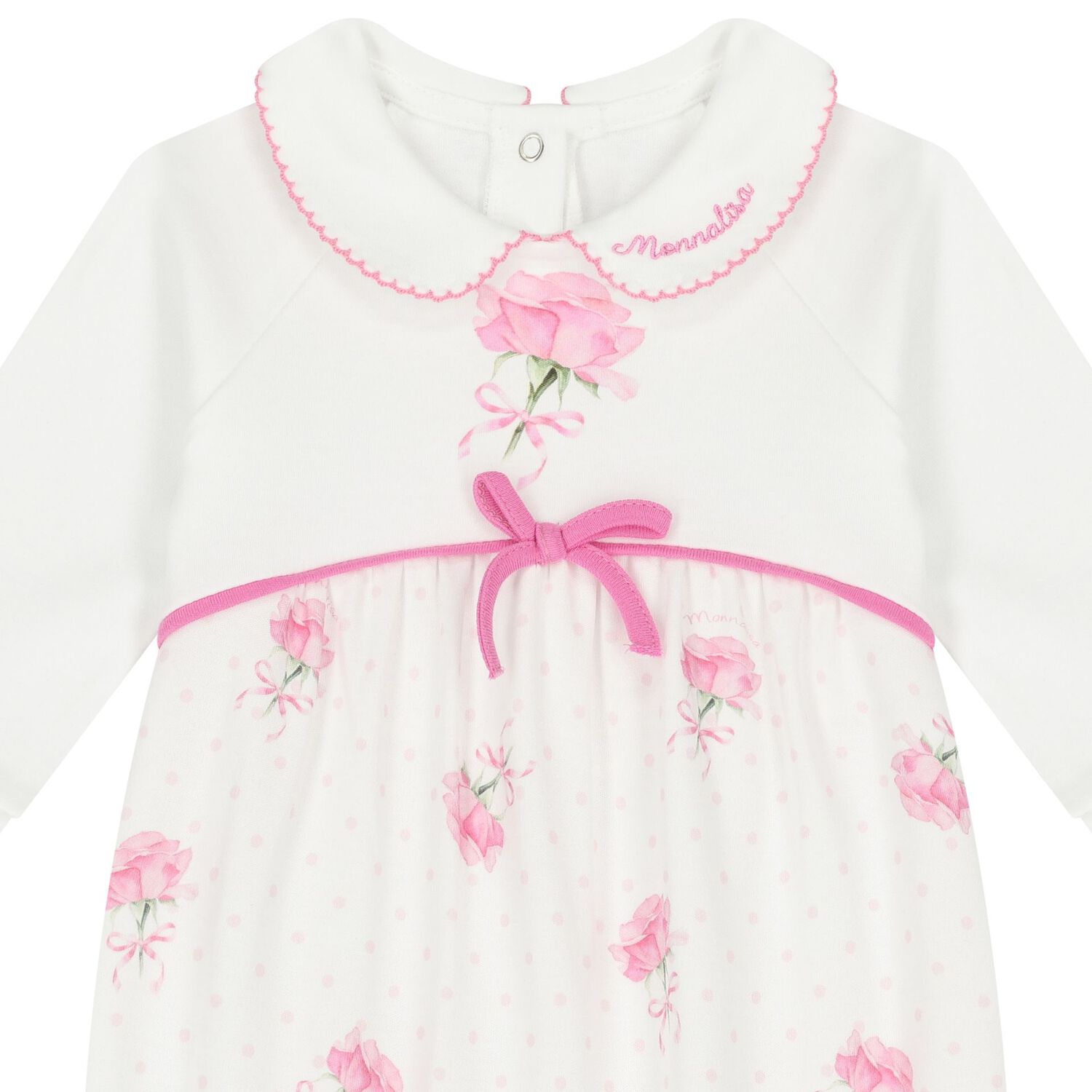 Baby Girls White Logo Rose Babygrow Gift Set, 1, hi-res