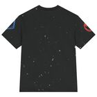 Boys Black Logo T-Shirt, 1, hi-res