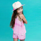 Girls White & Pink Playsuit, 1, hi-res