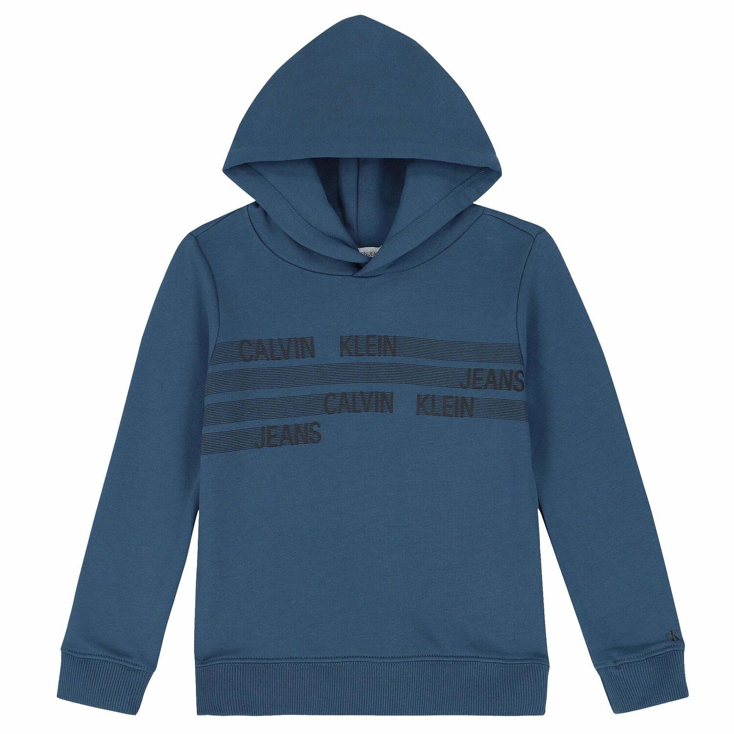 Boys Blue Logo Hooded Top, 2, hi-res