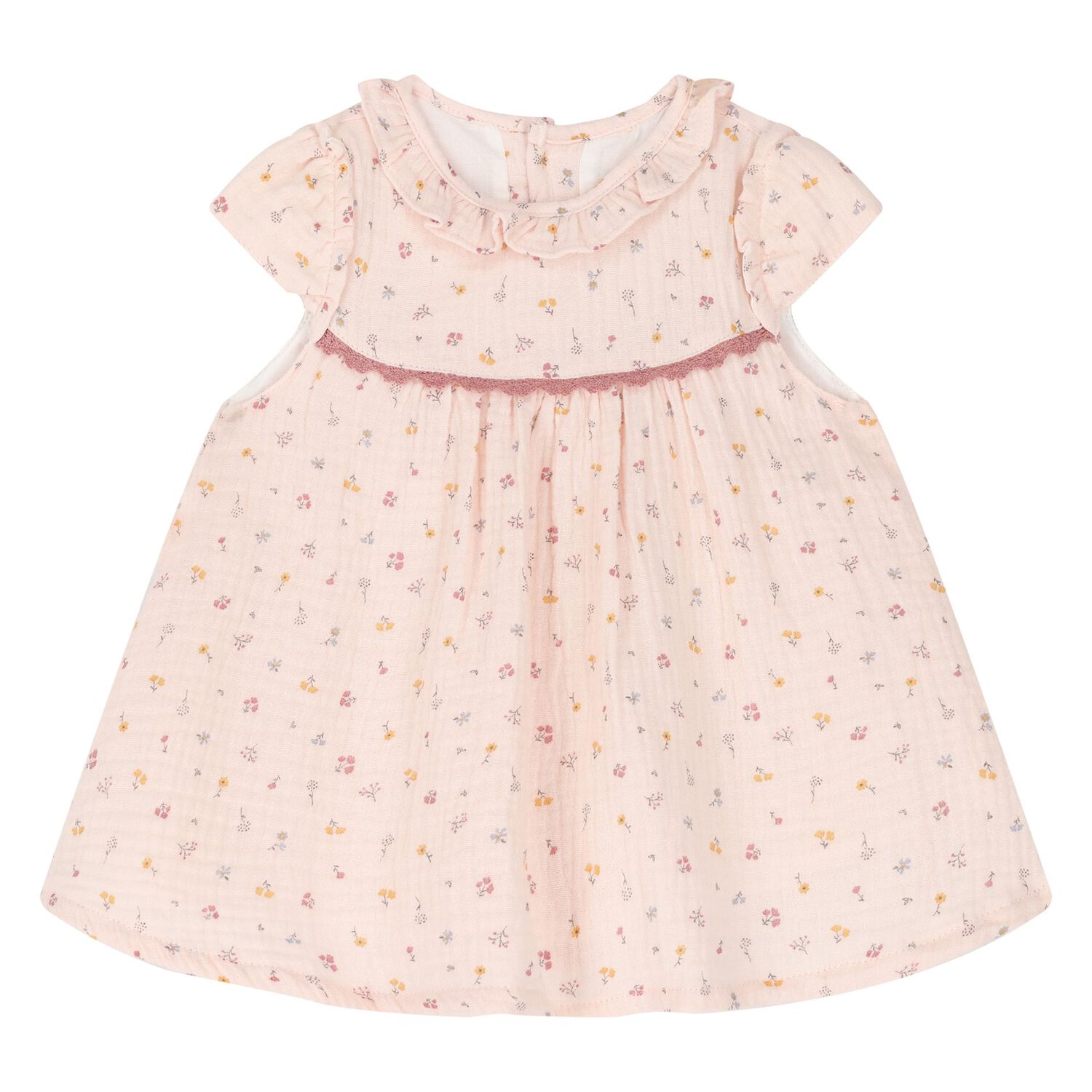 Baby Girls Pink Floral Dress Set, 1, hi-res
