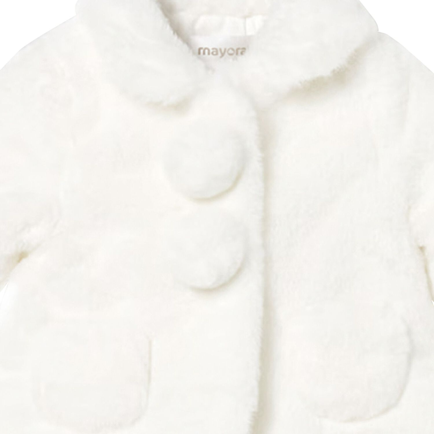 Baby Girls Ivory Faux Fur Coat, 1, hi-res image number null