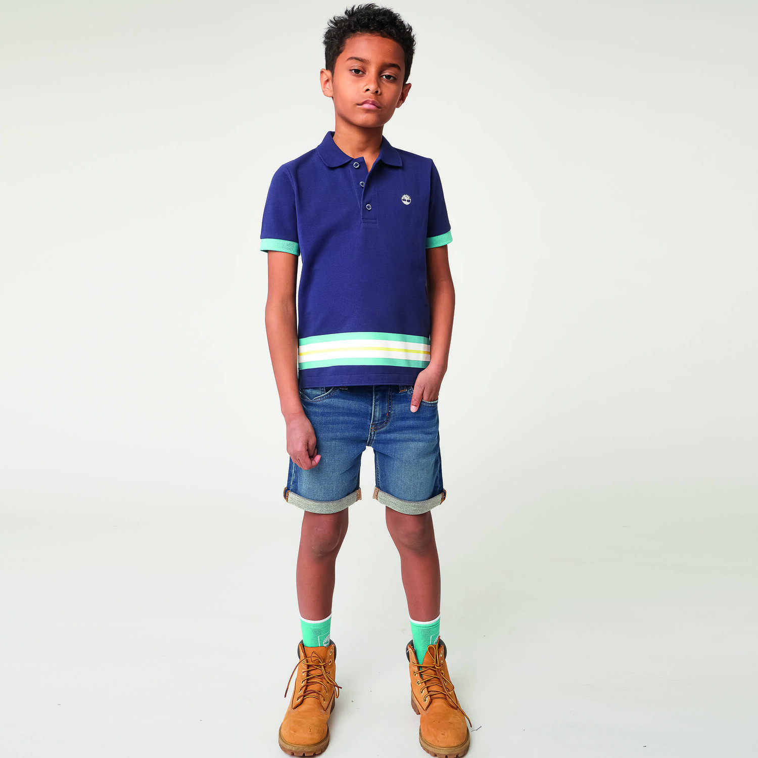 Boys Navy Logo Polo Shirt, 1, hi-res