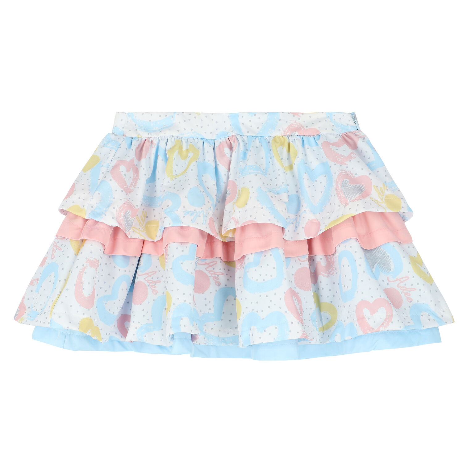 Girls Pink & White Logo Skirt Set, 1, hi-res image number null