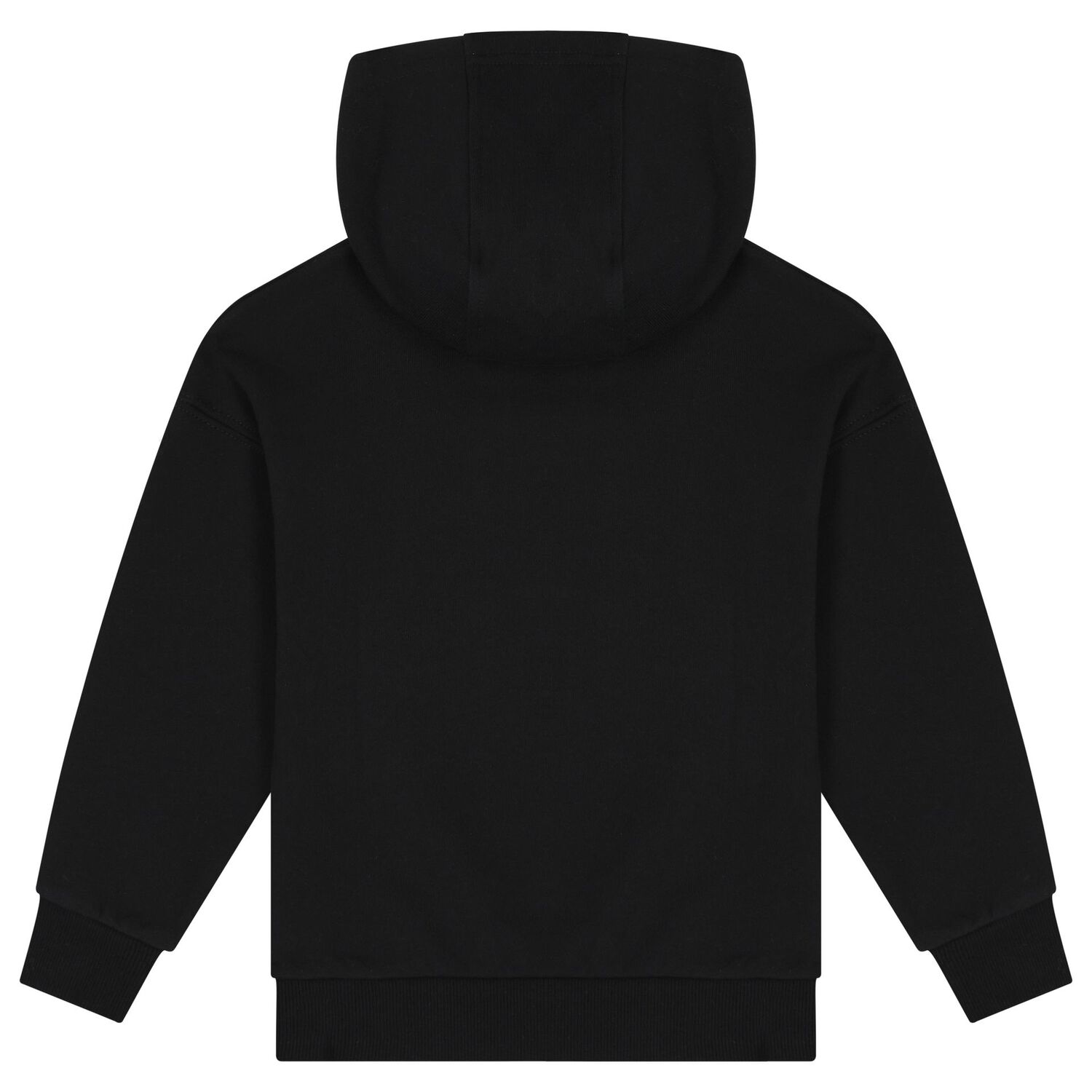 Boys Black Logo Hooded Top, 1, hi-res