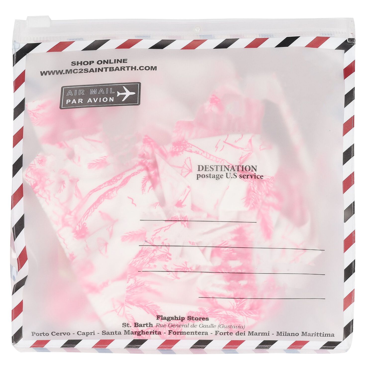 Girls White & Pink Palm Tree Bikini, 1, hi-res image number null