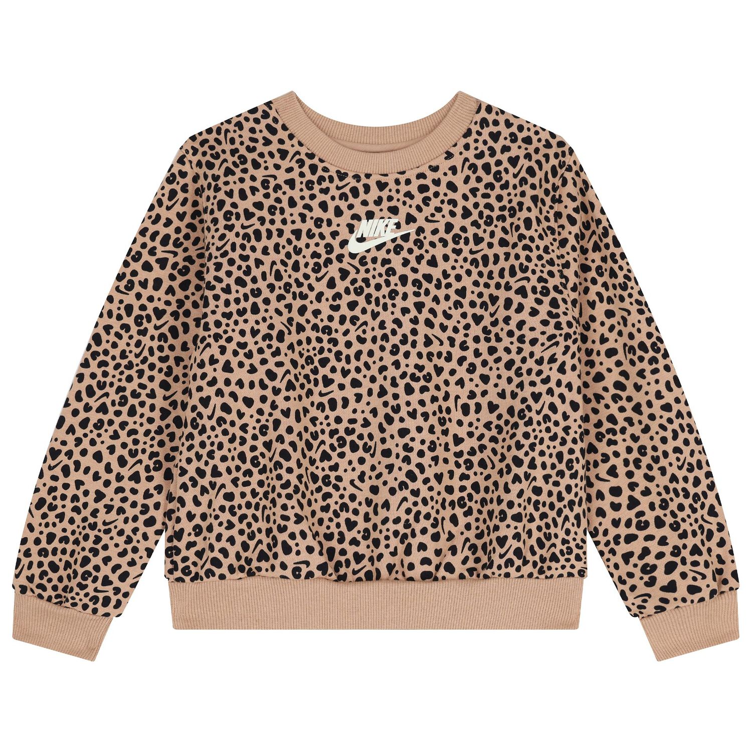 Girls Beige & Black Logo Leggings Set, 1, hi-res