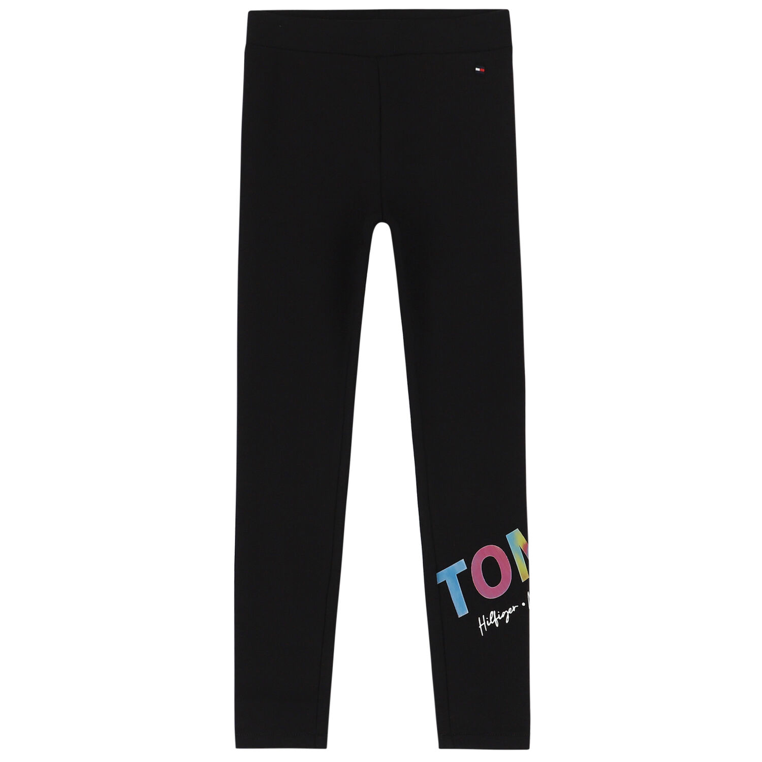 Girls Black Logo Leggings, 1, hi-res