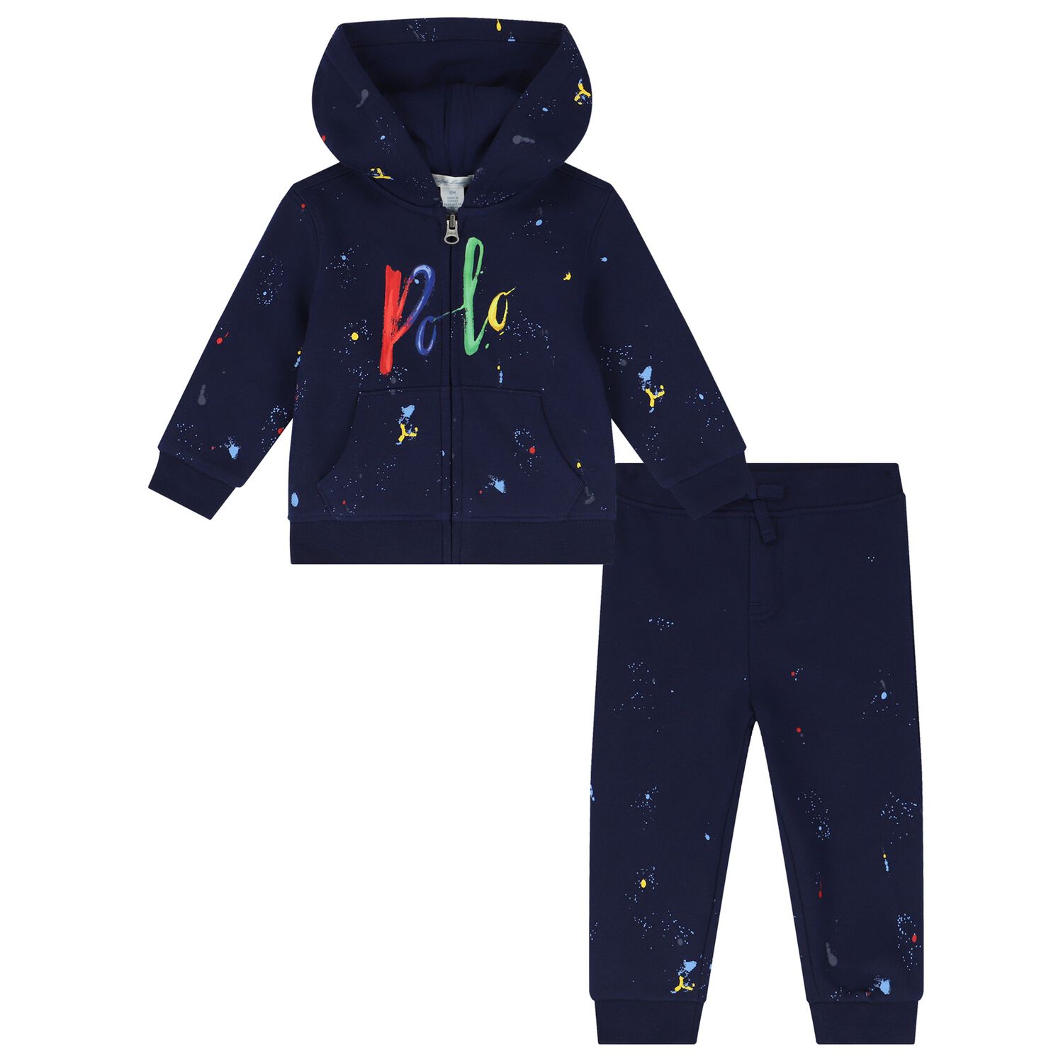 Baby Boys Navy Tracksuit, 1, hi-res