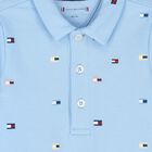 Baby Boys Blue Logo Romper, 1, hi-res