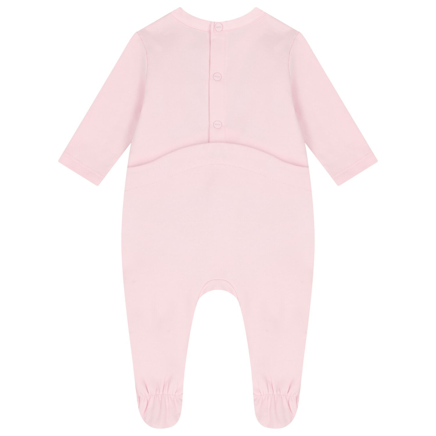 Baby Girls Pink Logo Babygrow Set, 1, hi-res