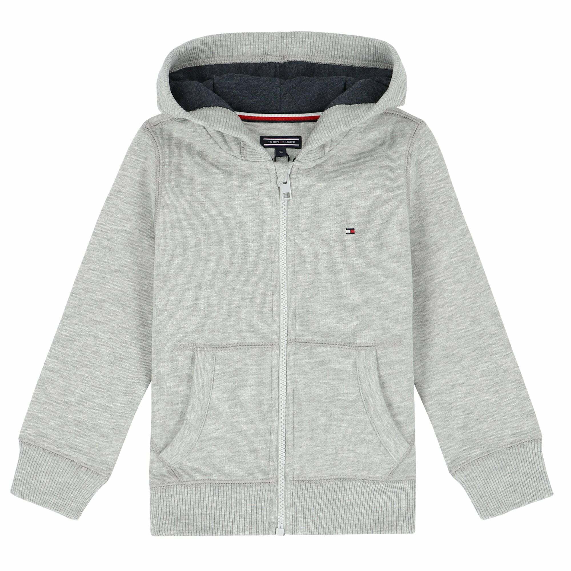 Tommy hilfiger grey zip hoodie hotsell