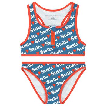 Girls Blue logo Bikini