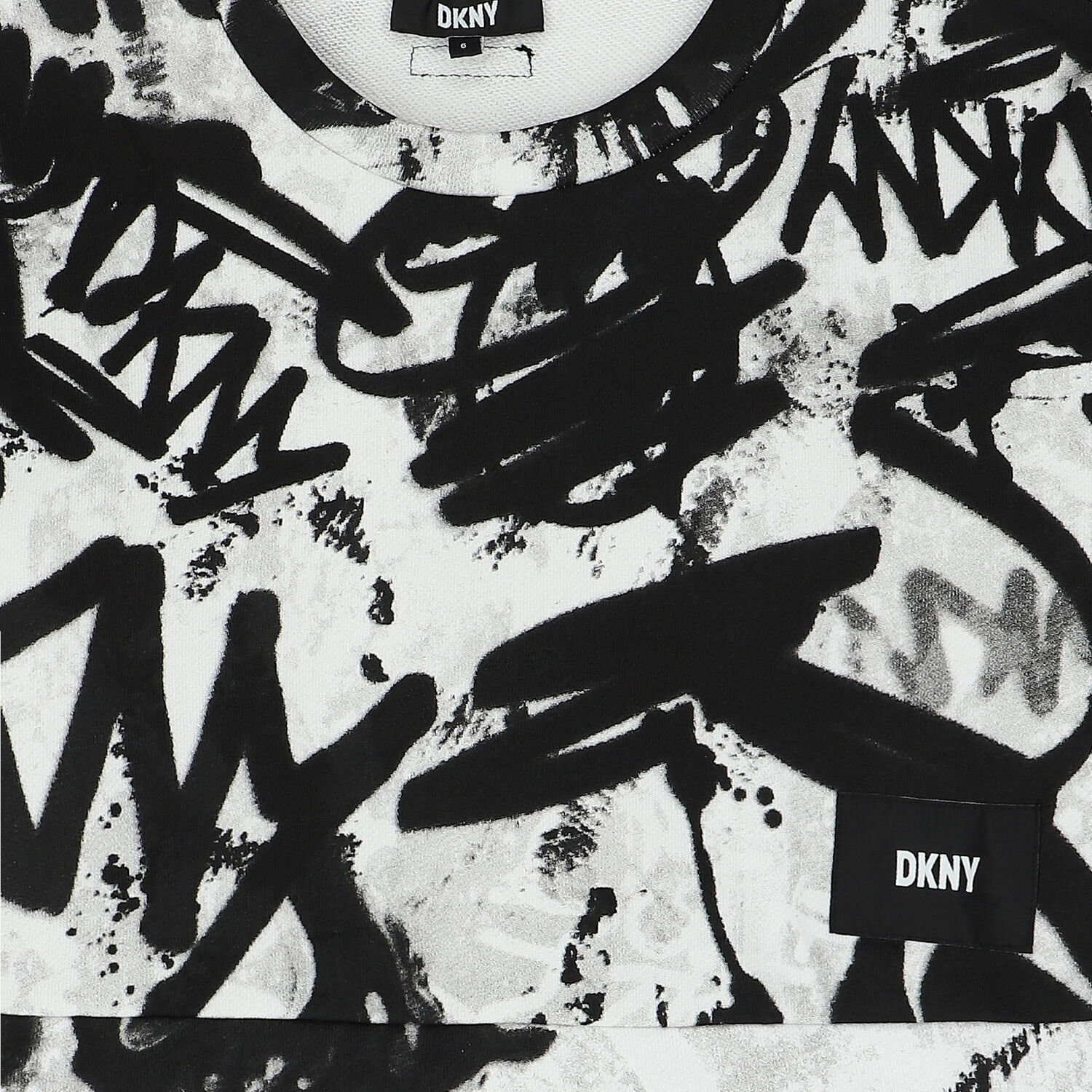 White & Black Graffiti Logo Sweatshirt, 1, hi-res image number null