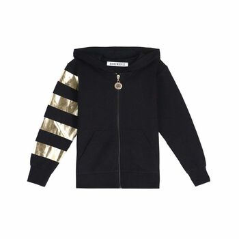 Boys Black & Gold Cotton Sweatshirt