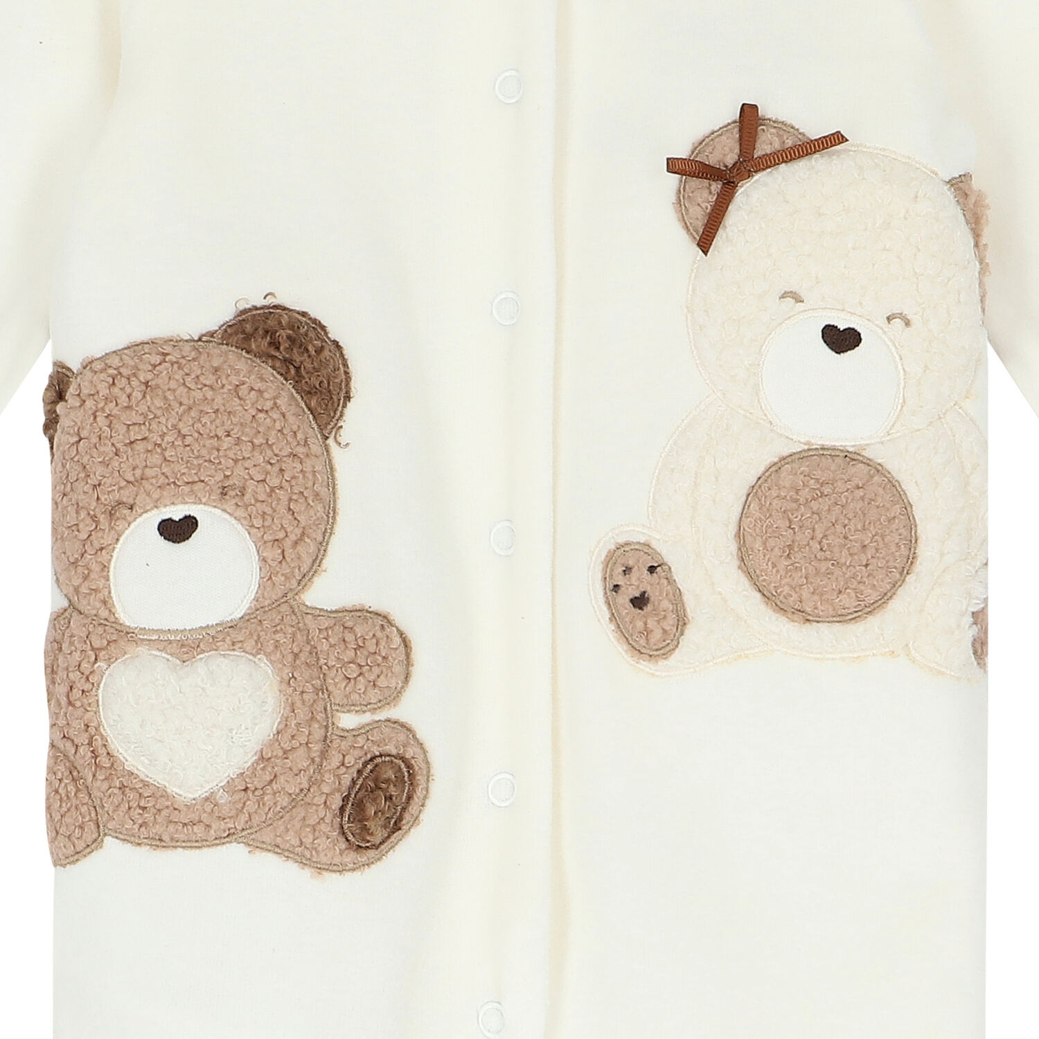 Ivory Teddy Bear Babygrow, 1, hi-res