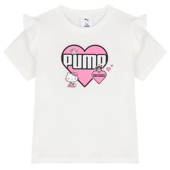 Girls White Hello Kitty T-Shirt