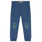 Younger Boys White, Aqua & Navy Blue Tracksuit, 1, hi-res