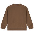 Boys Brown Logo Sweatshirt, 2, hi-res