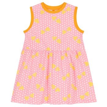 Girls Pink & Orange Star Dress