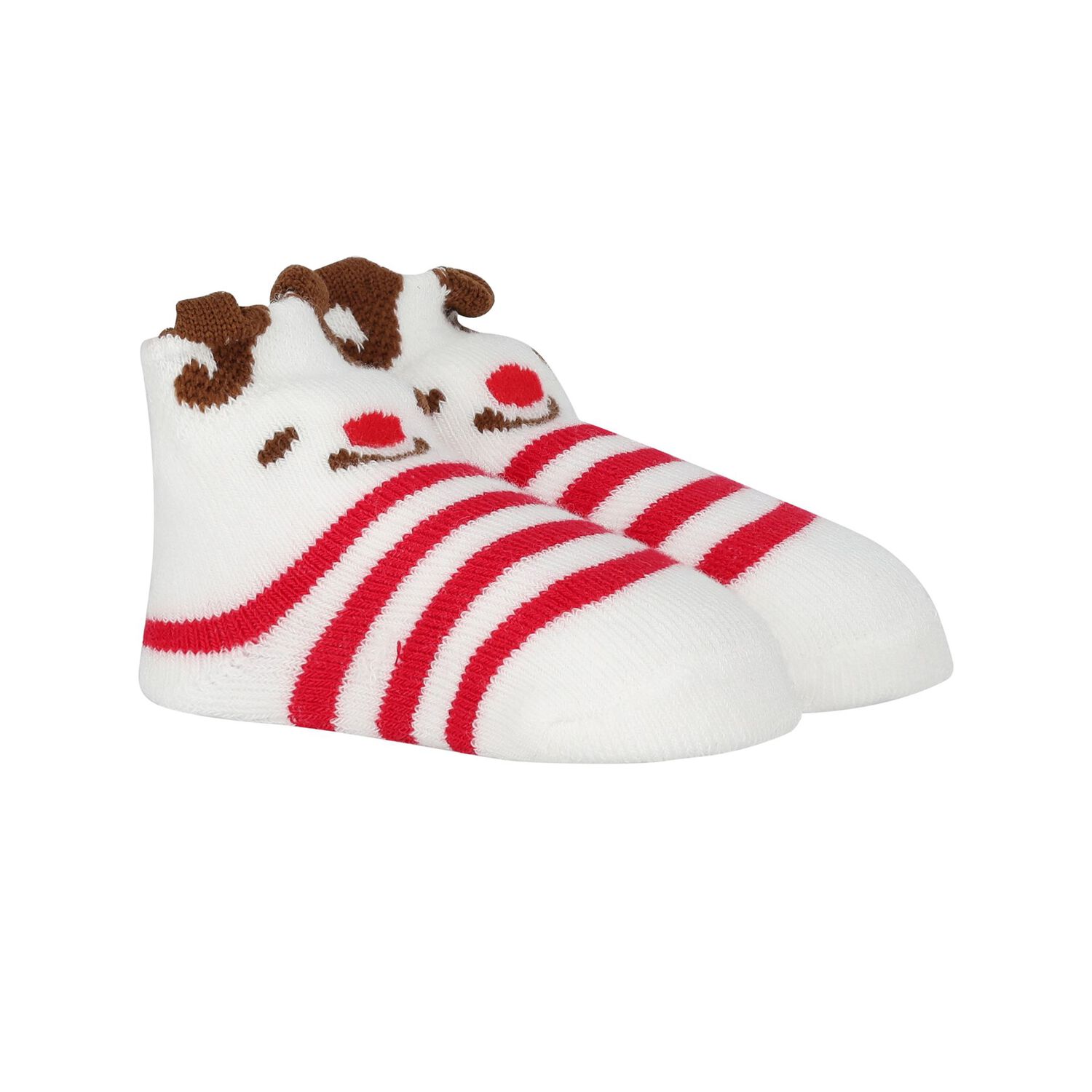 Red & White Baby Socks ( 3-Pack ), 1, hi-res