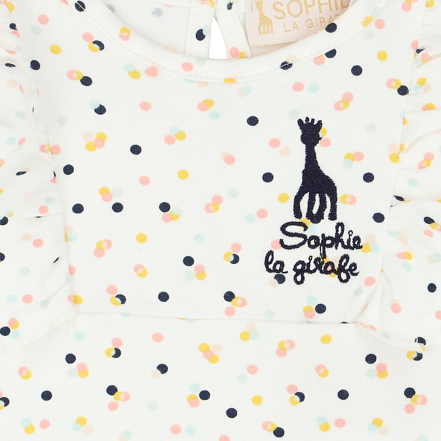 Baby Girls Ivory Logo Dress, 1, hi-res