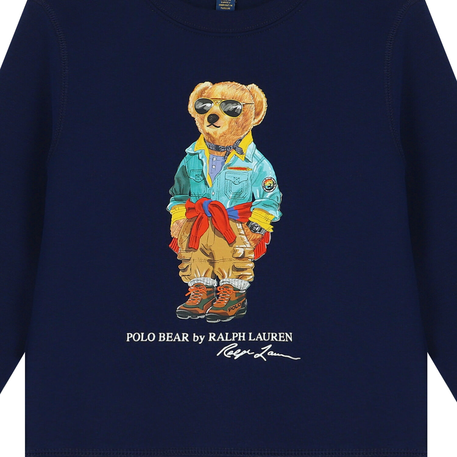 Boys Navy Polo Bear Sweatshirt, 1, hi-res