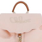 Girls Pink Canvas Backpack, 1, hi-res