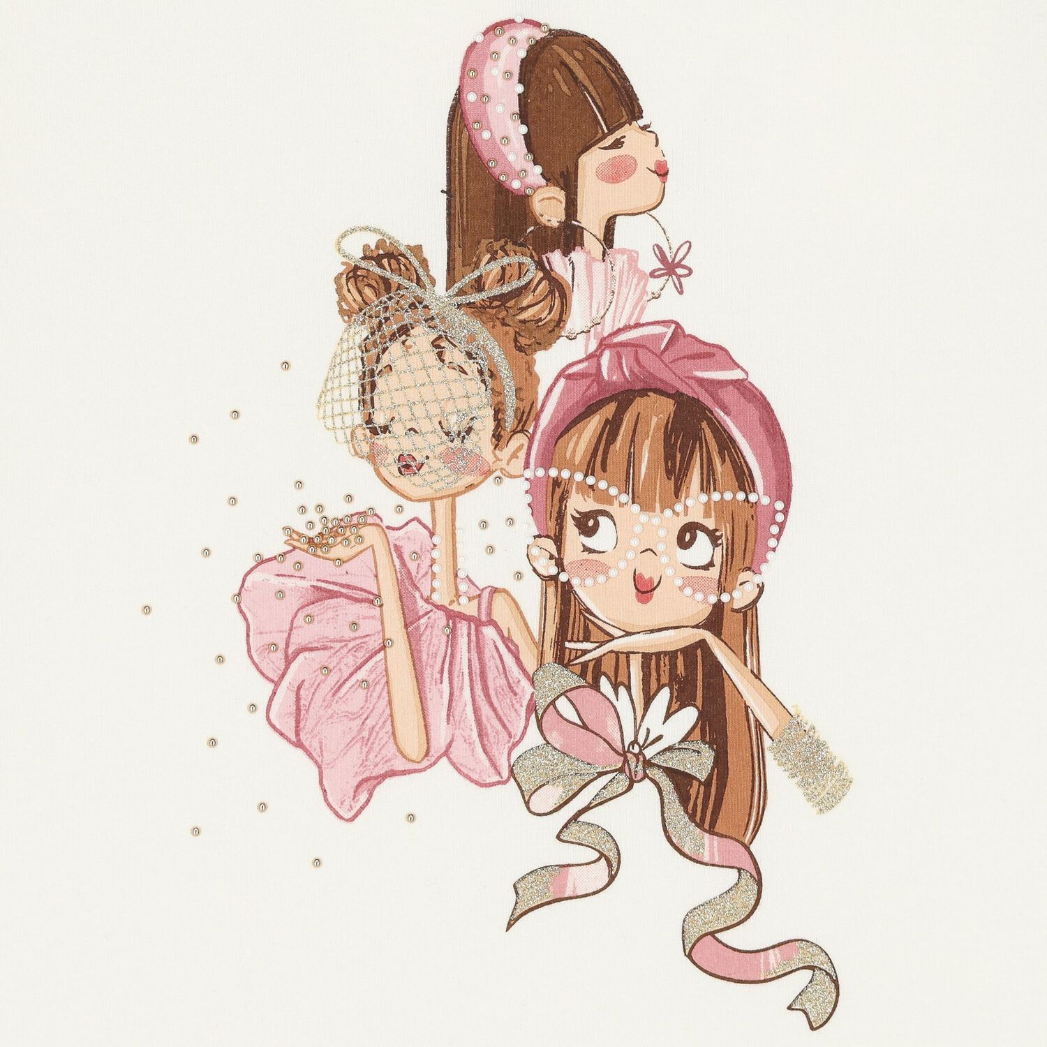 Girls Ivory Long Sleeve Top, 2, hi-res