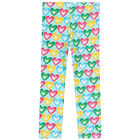 Girls Pink & Blue Heart Leggings Set, 1, hi-res