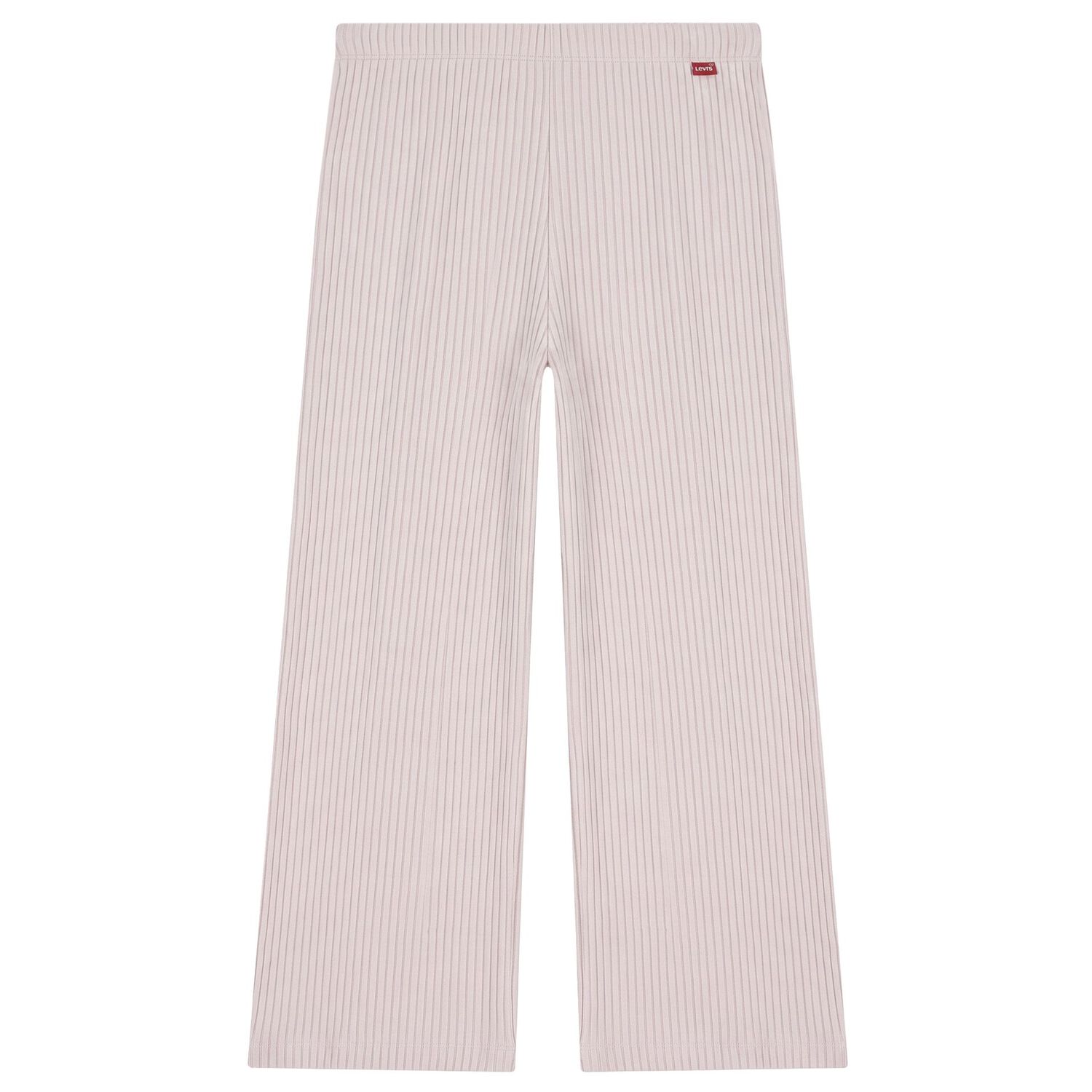 Girls Pink Ribbed Wide Leg Trousers, 1, hi-res