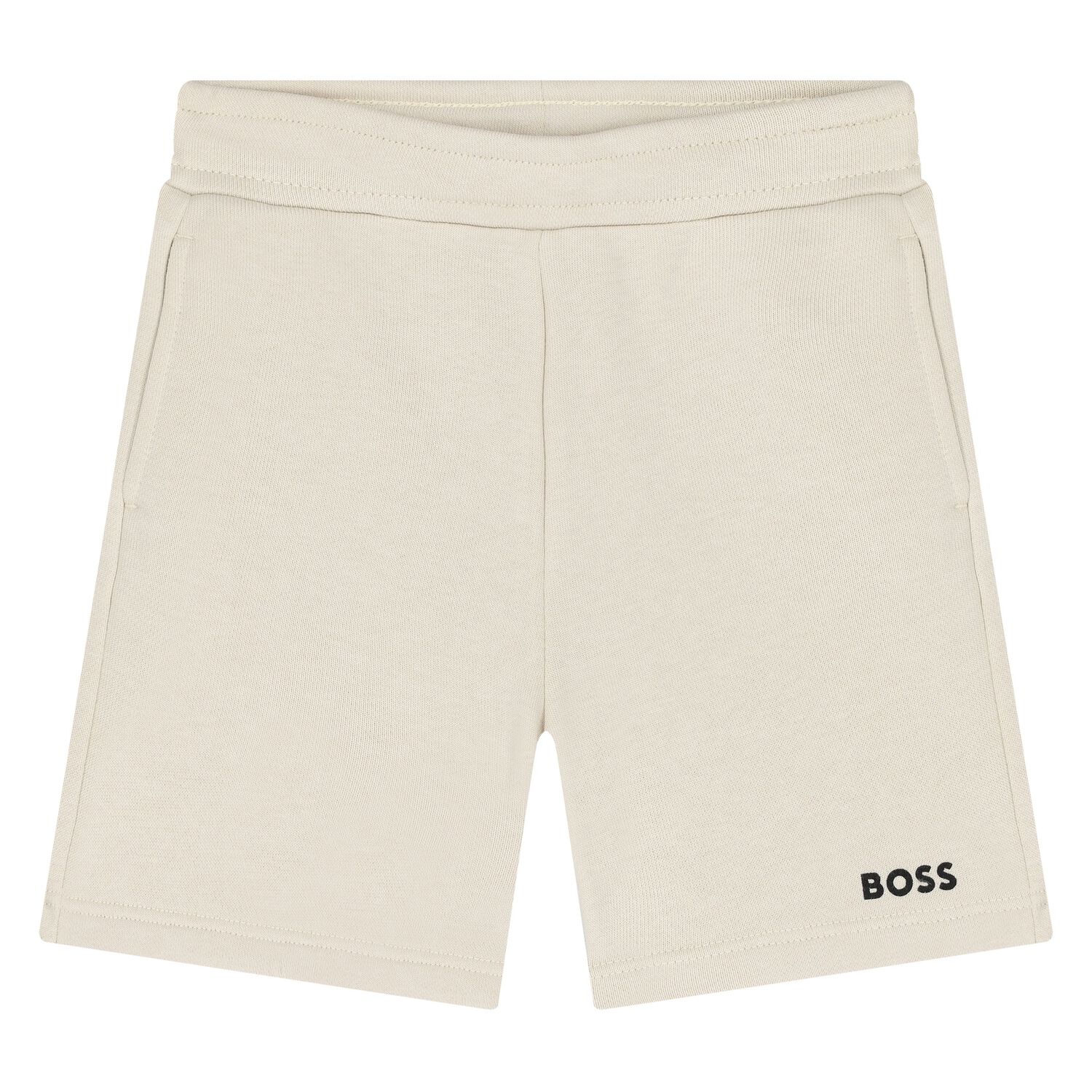 Younger Boys Beige Logo Shorts, 2, hi-res
