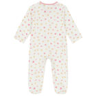 Baby Girls Ivory & Pink Letters Babygrow, 1, hi-res