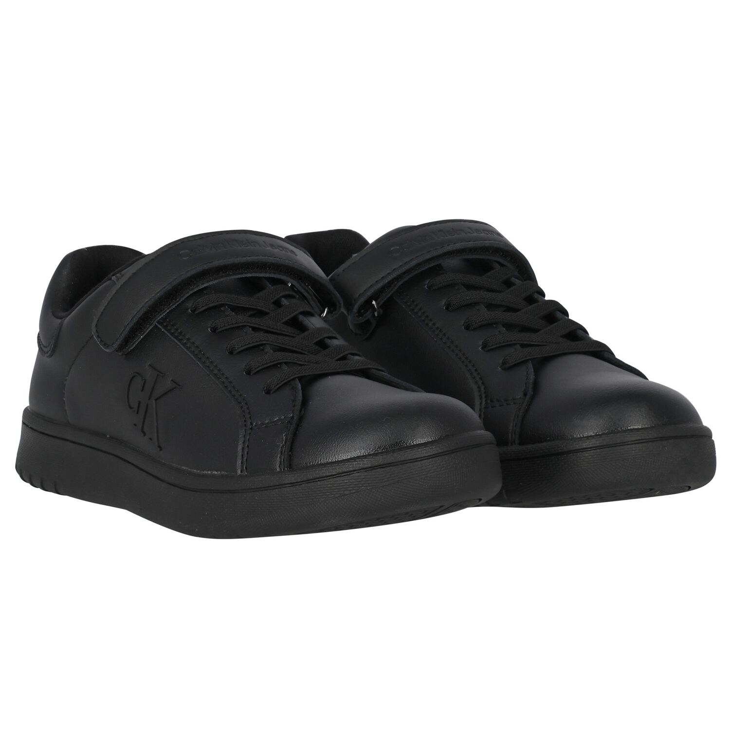 Boys Black Logo Trainers, 1, hi-res image number null