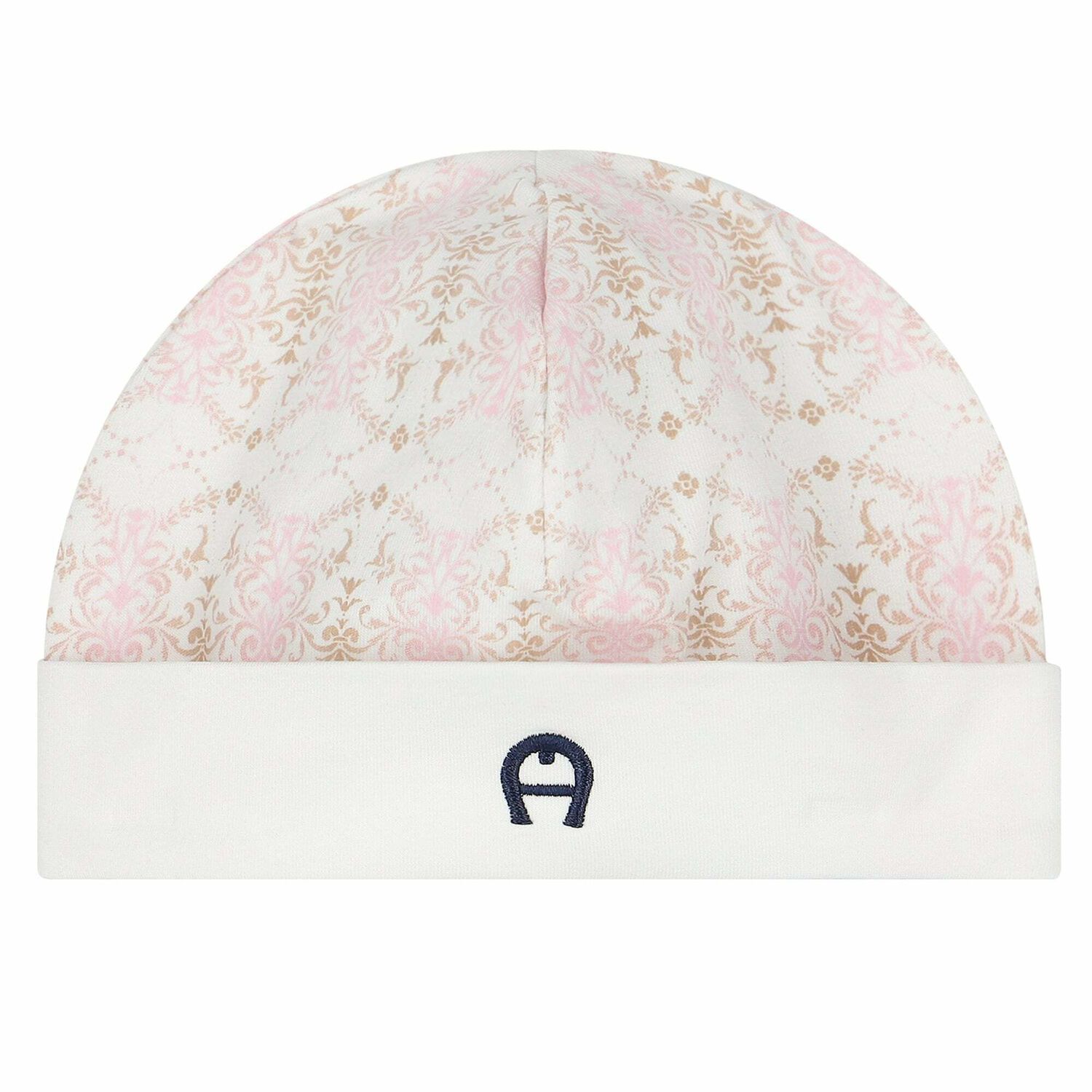 Baby Girls White & Pink Logo Hat, 1, hi-res image number null