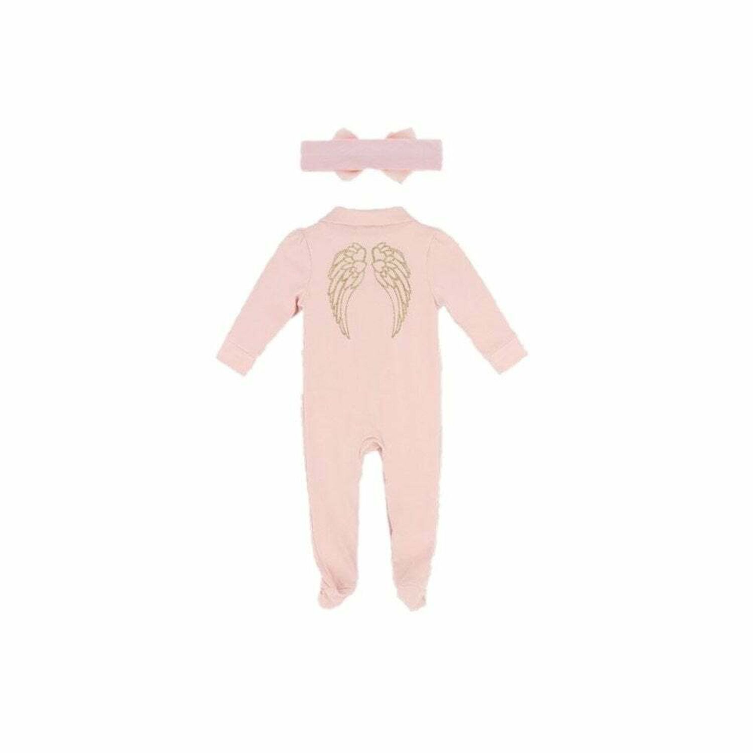 Girls Pink Babygrow & Headband Set, 1, hi-res image number null