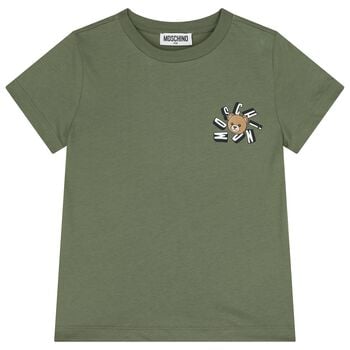 Green Teddy Bear Logo T-Shirt