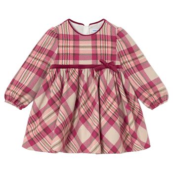 Younger Girls Pink Check Dress