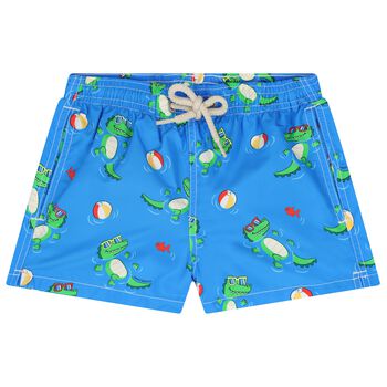 Boys Blue Crocodile Swim Shorts