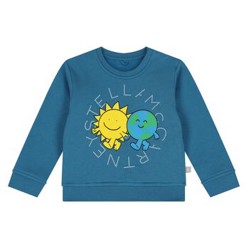 Younger Boys Blue Sun & Earth Sweatshirt