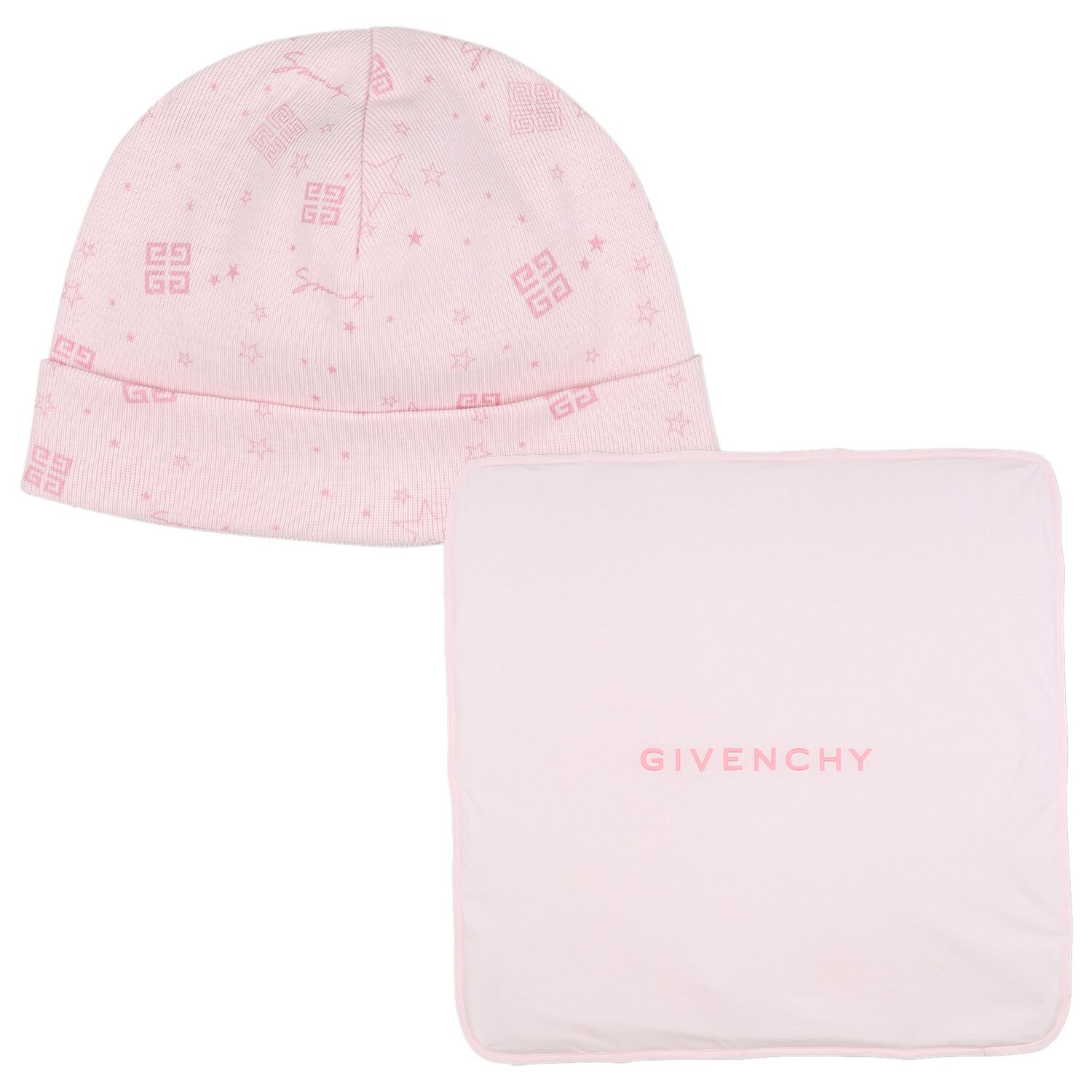 Baby Girls Pink Logo Blanket & Hat Set, 1, hi-res image number null