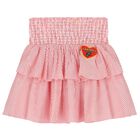 Girls Red & White Striped Skirt, 1, hi-res