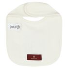 Ivory & Gold Logo Baby Bib, 1, hi-res