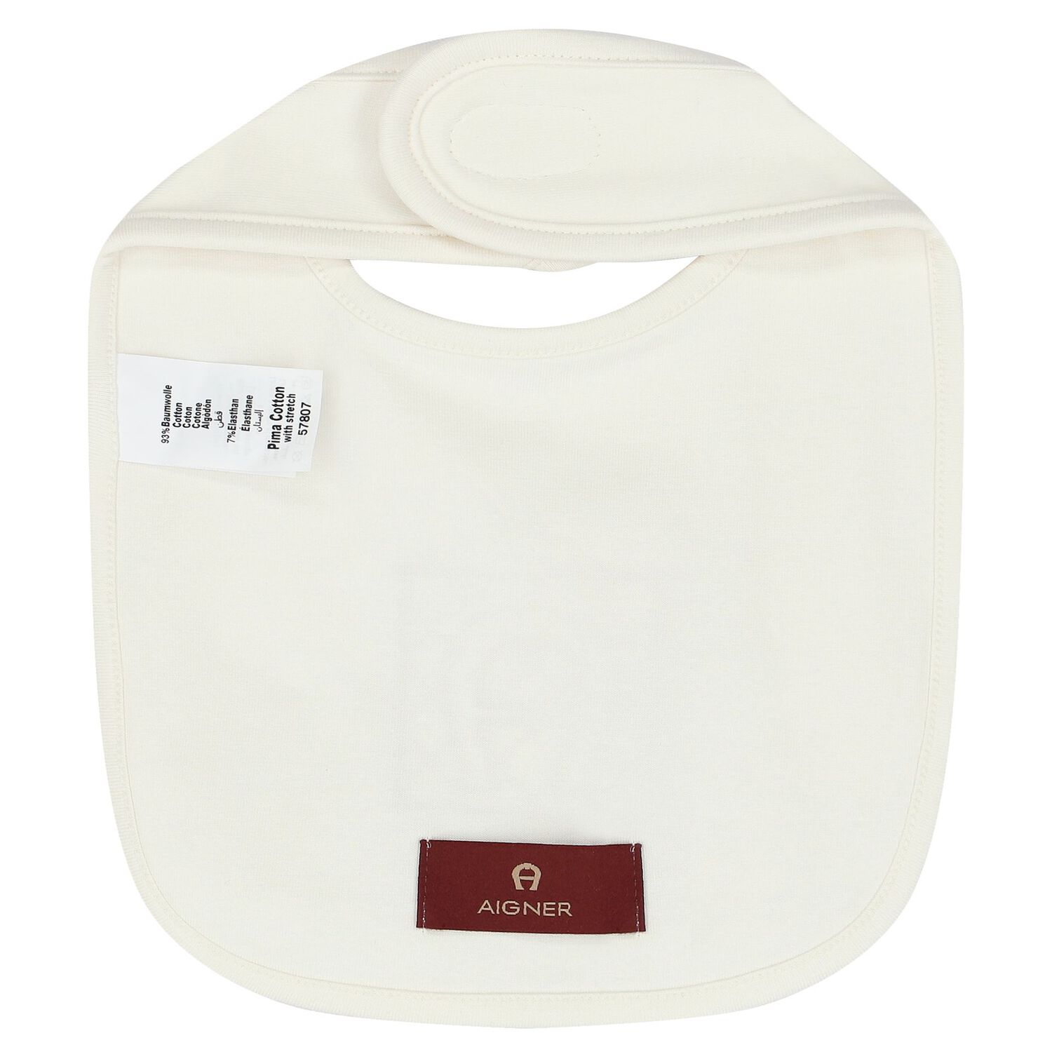 Ivory & Gold Logo Baby Bib, 1, hi-res