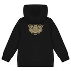 Boys Black Dragon Logo Hooded Top, 1, hi-res